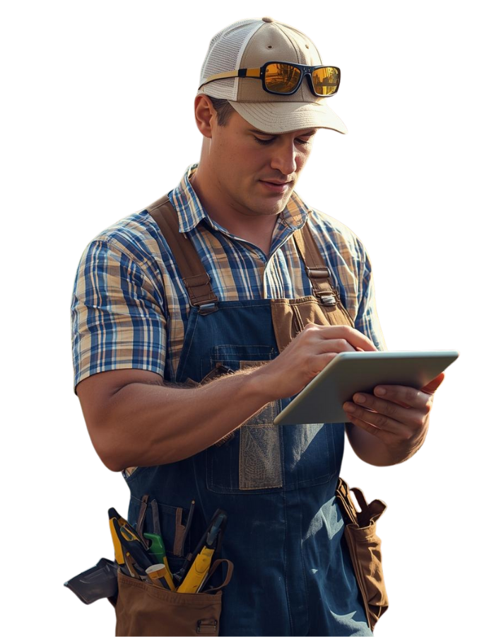 Landscaper on Tablet